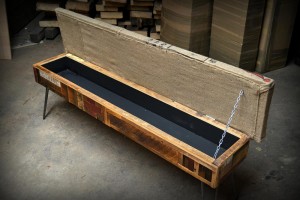 Reclaimed Wood Storage Bench 3