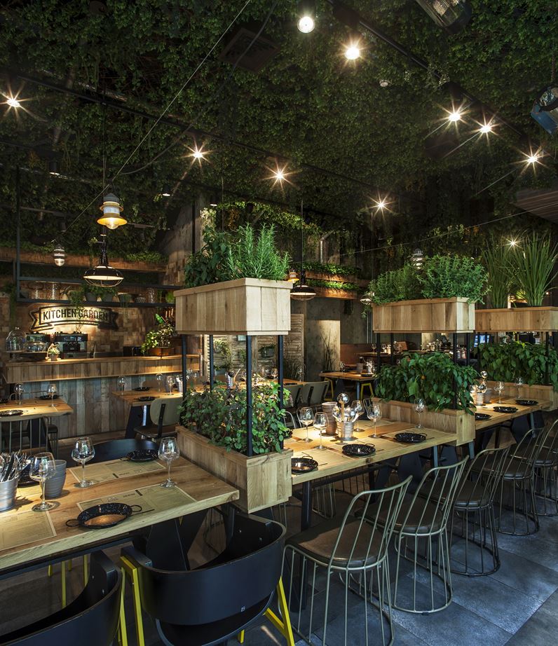 A Natural Restaurant Interior Design Adorable Home