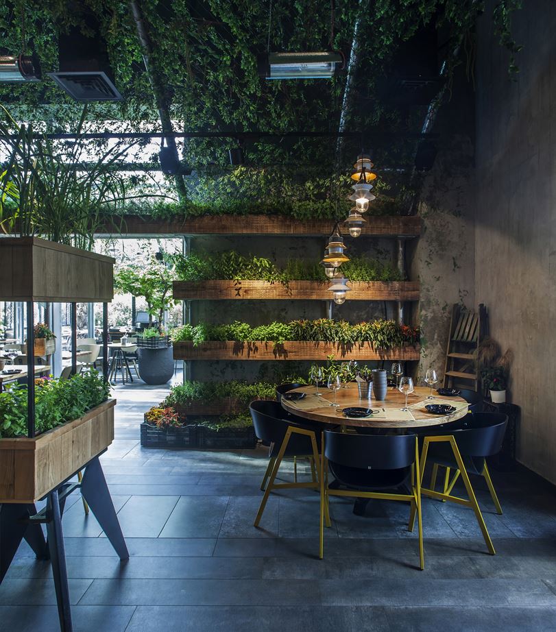 A Natural  Restaurant  Interior Design Adorable Home