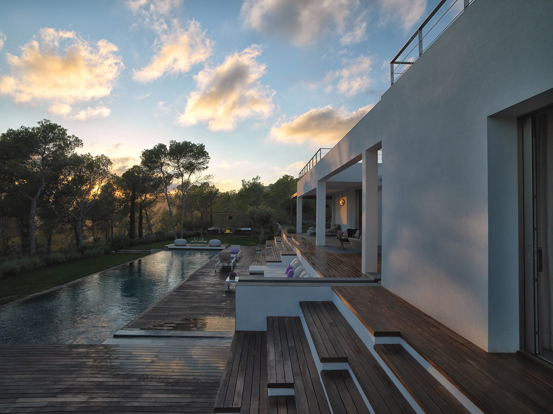 House on Ibiza backyard swimming pool