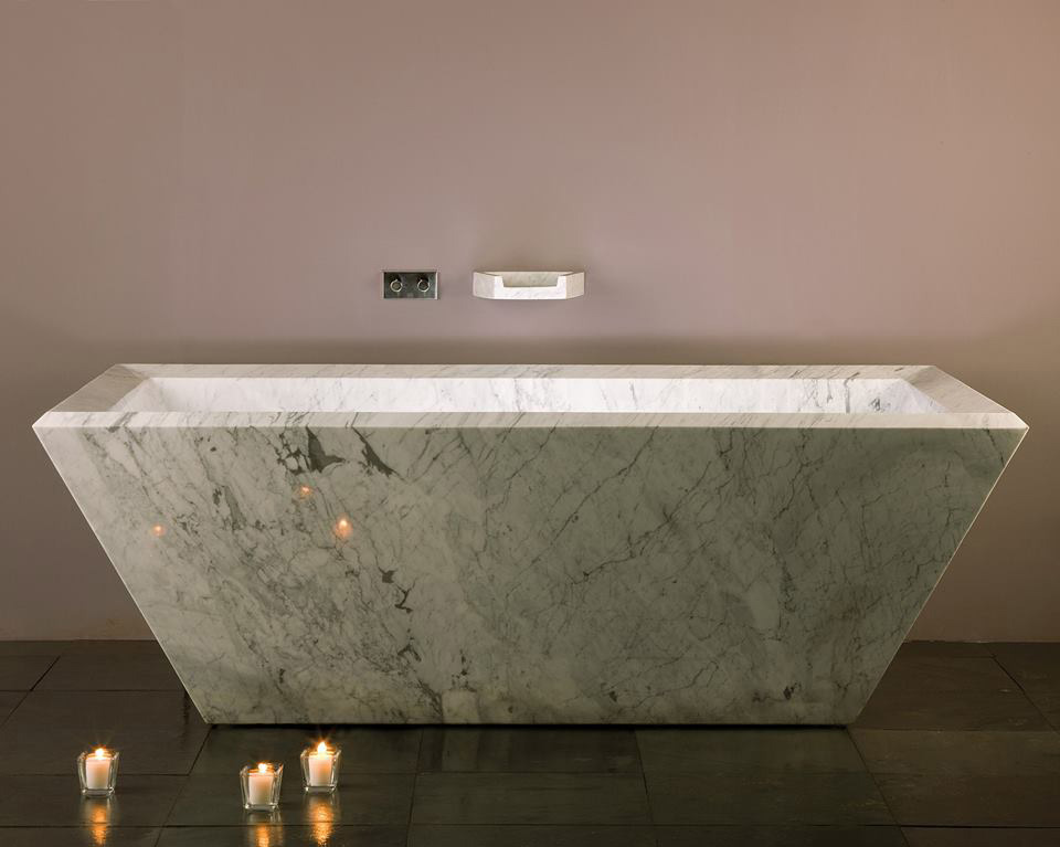 Carrara Marble Rubix Bathtub