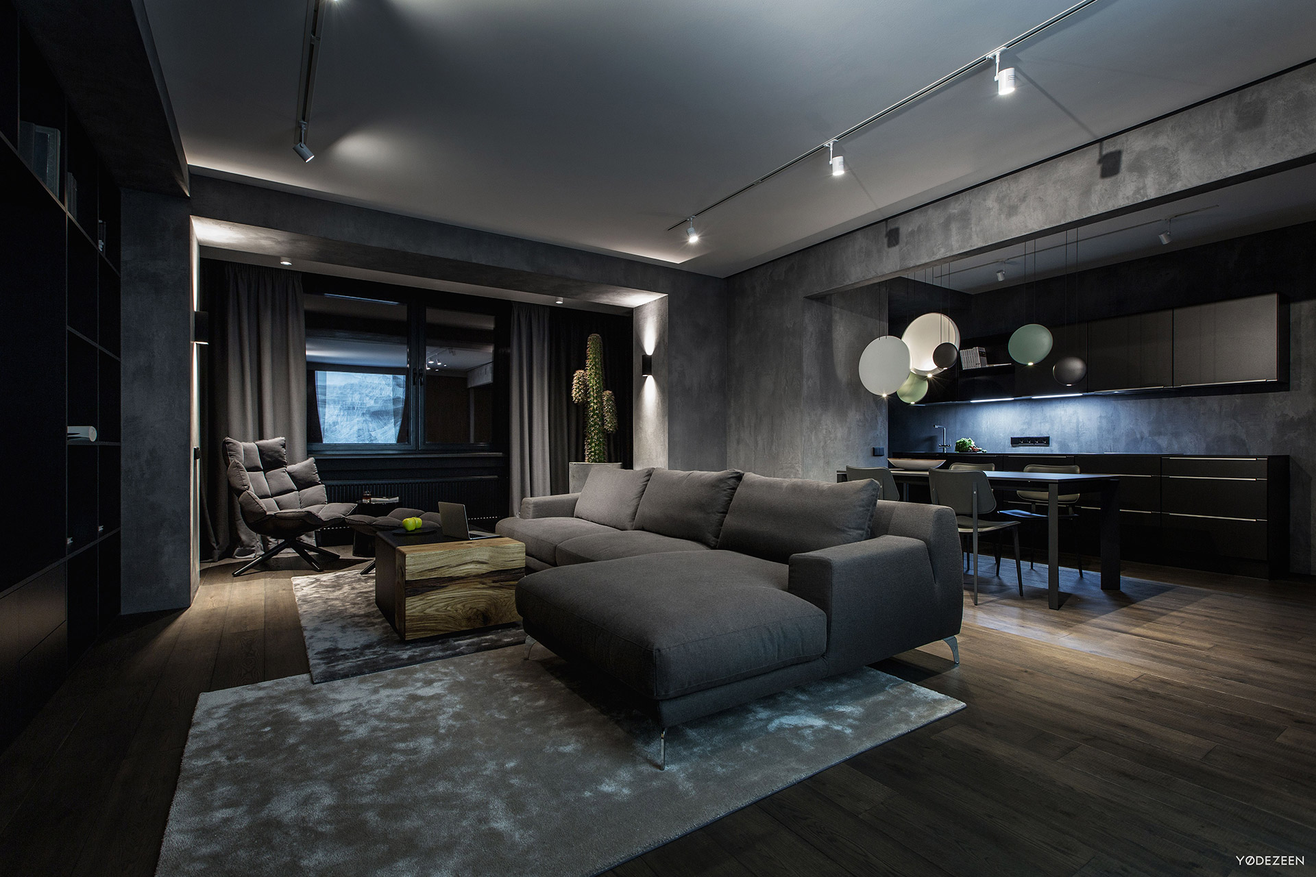 Exquisite Modern Dark Interiors Adorable Home