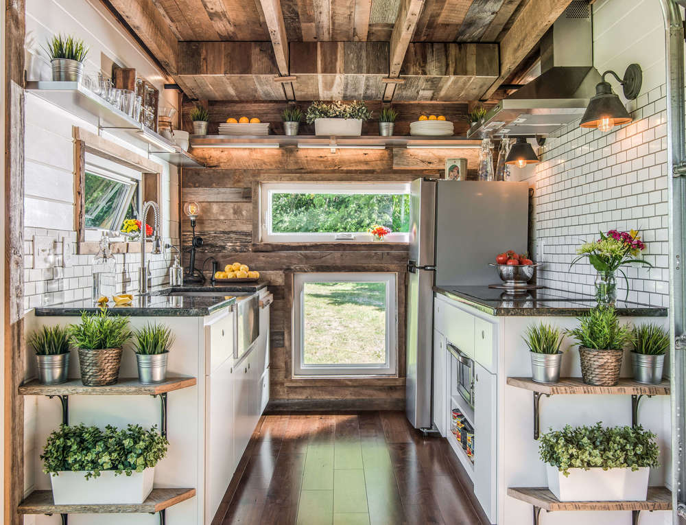 Kitchen In A Trailer Home