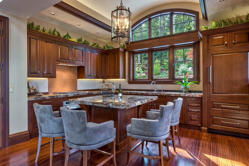 Rustic Kitchen With Marble Countertops