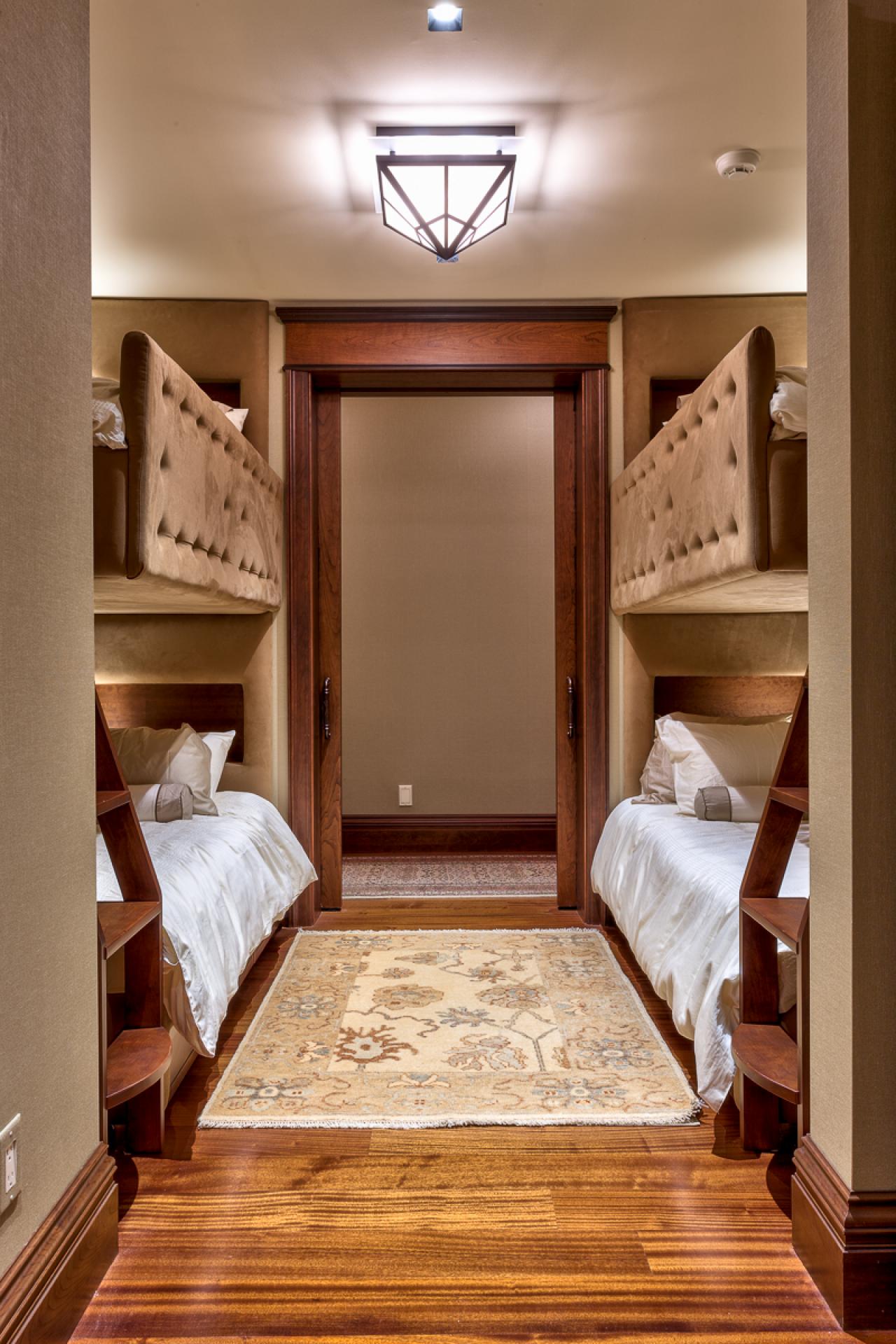 Rustic Bedroom With Four Beds