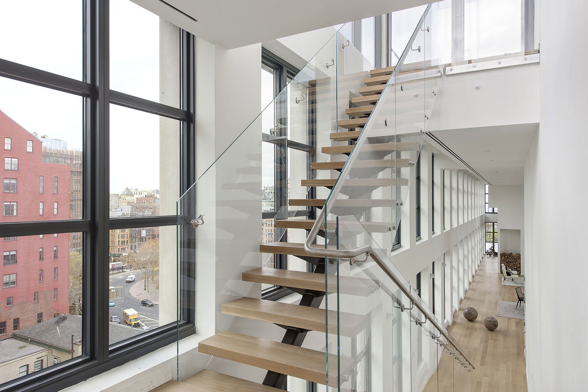 Modern Staircase With Glass Railing