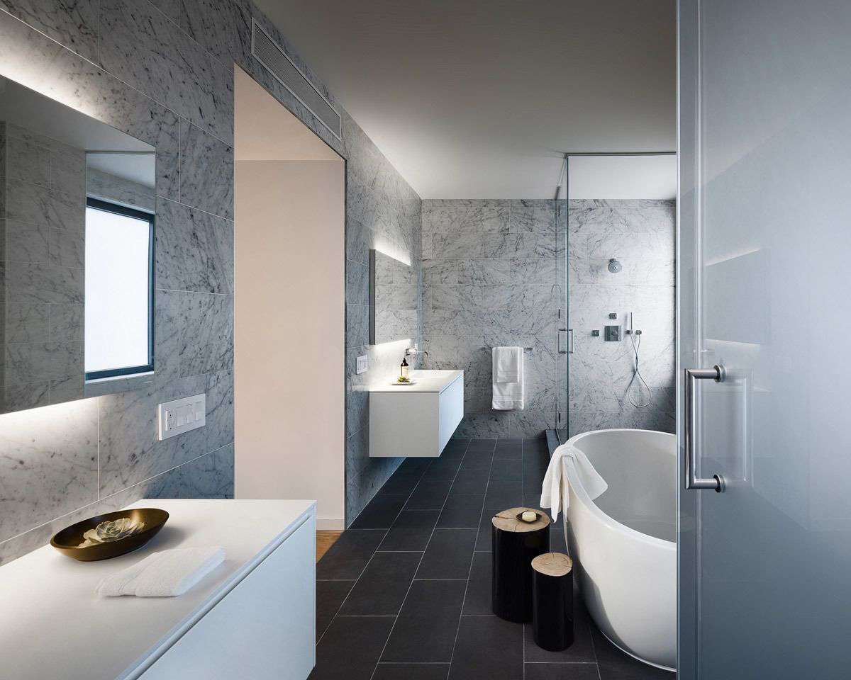 White And Grey Bathroom