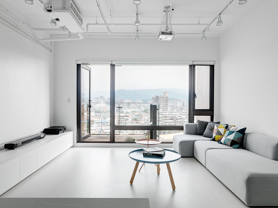 White Apartment With A City View