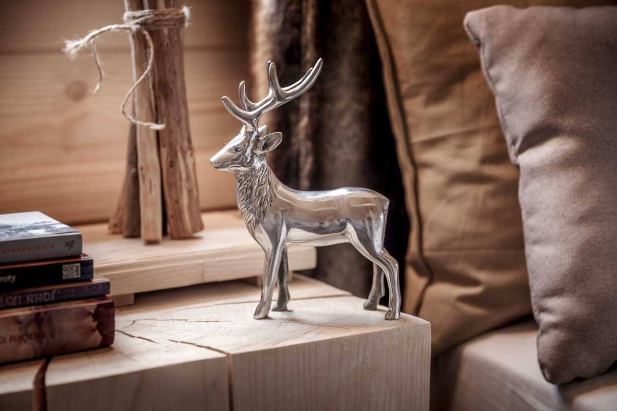 Silver Reindeer Decoration