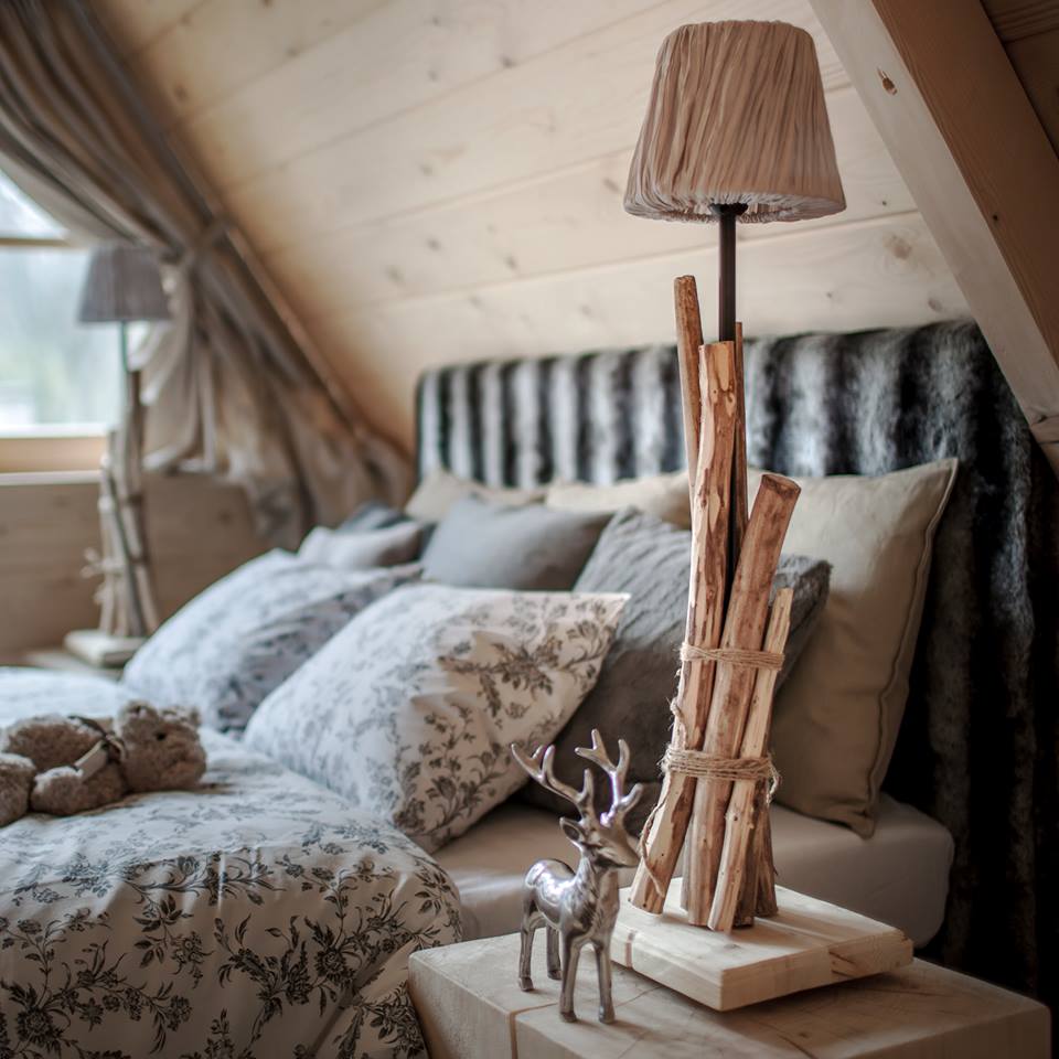 Country Bedroom With Hand Crafted Wooden Accents