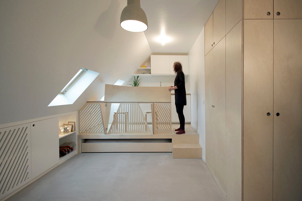 Modular Furniture In An Attic Studio