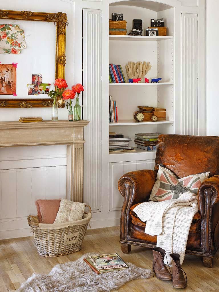 Leather Armchair In A Vintage Apartment