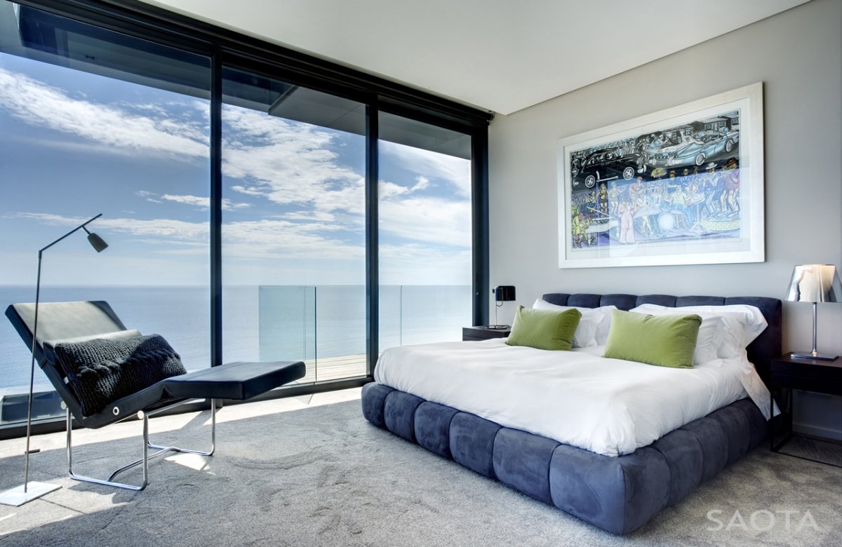 Minimalist Bedroom With Panoramic Windows