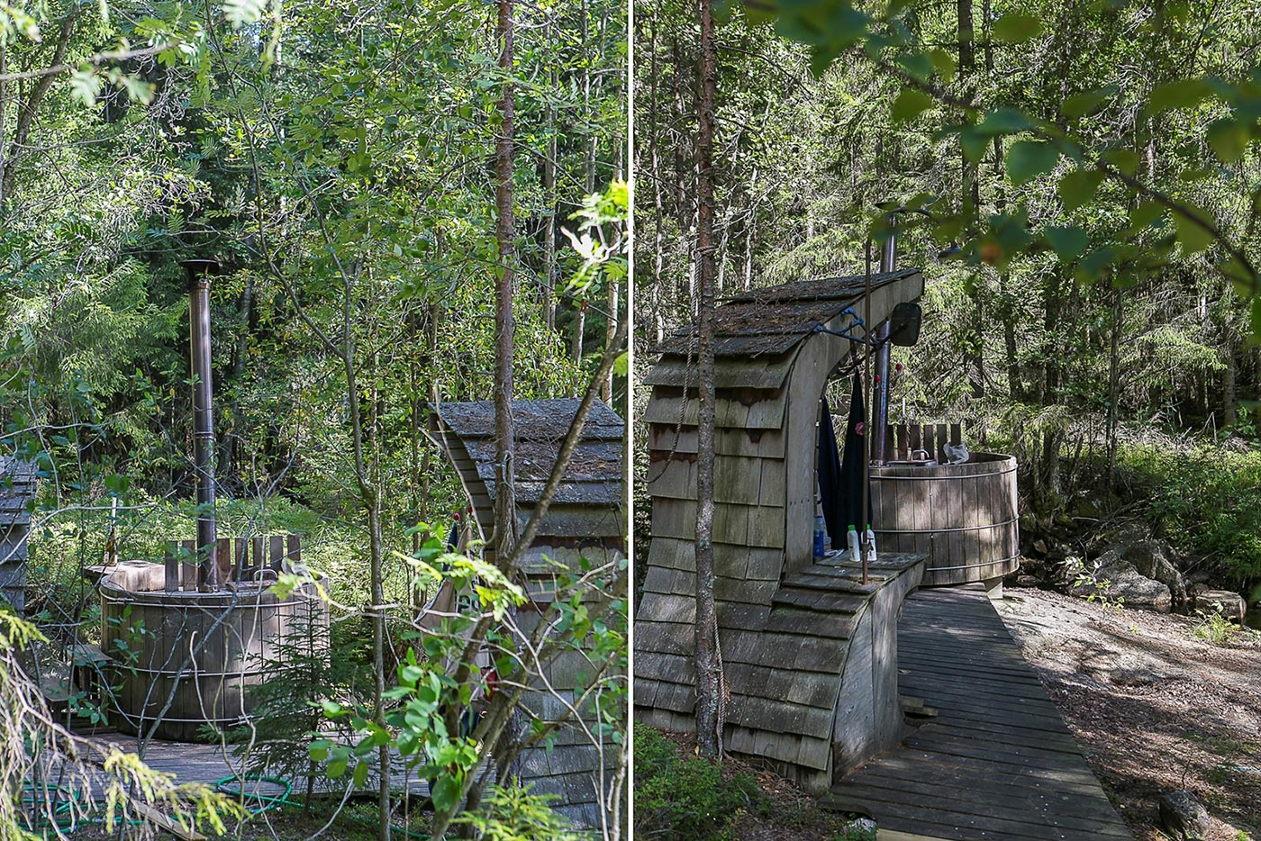 Wooden Deck Of A Forest Home