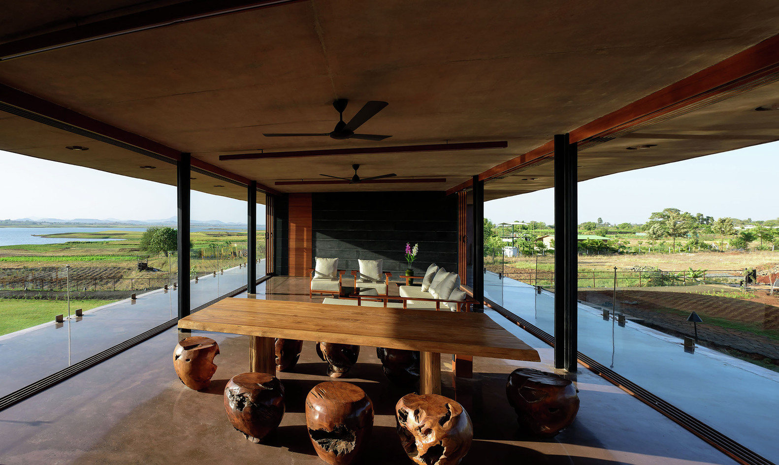 Modern House With Floor To Ceiling Windows