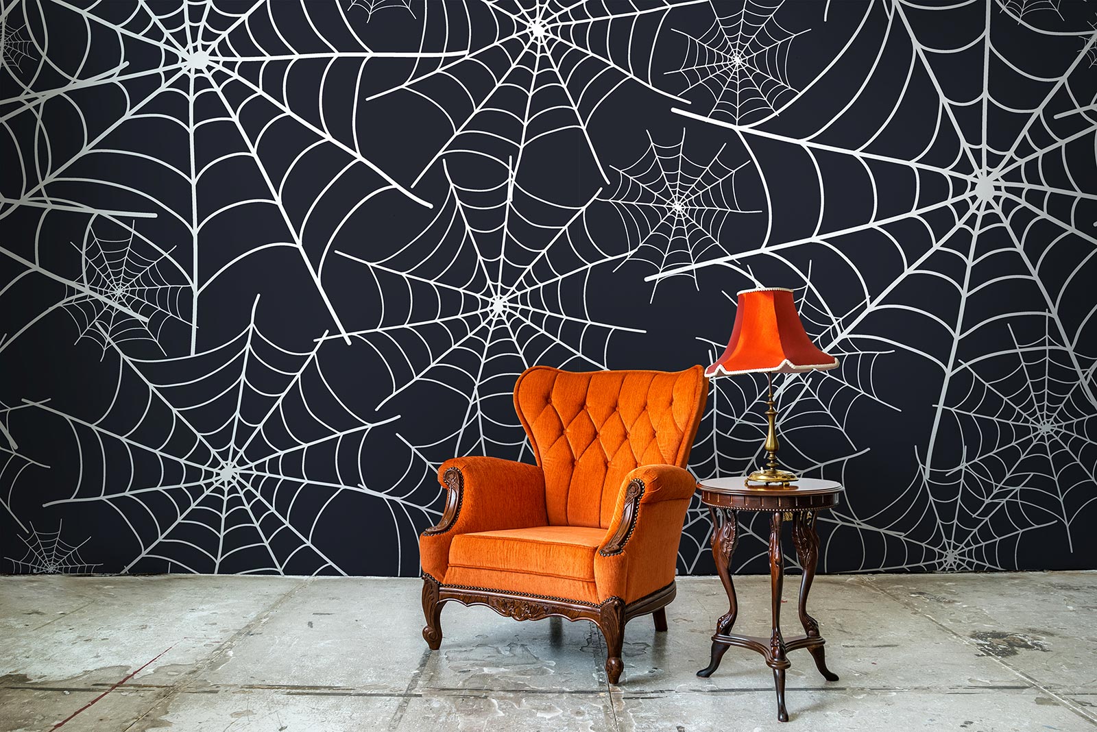 Spider Web Halloween Removable Wall Decor