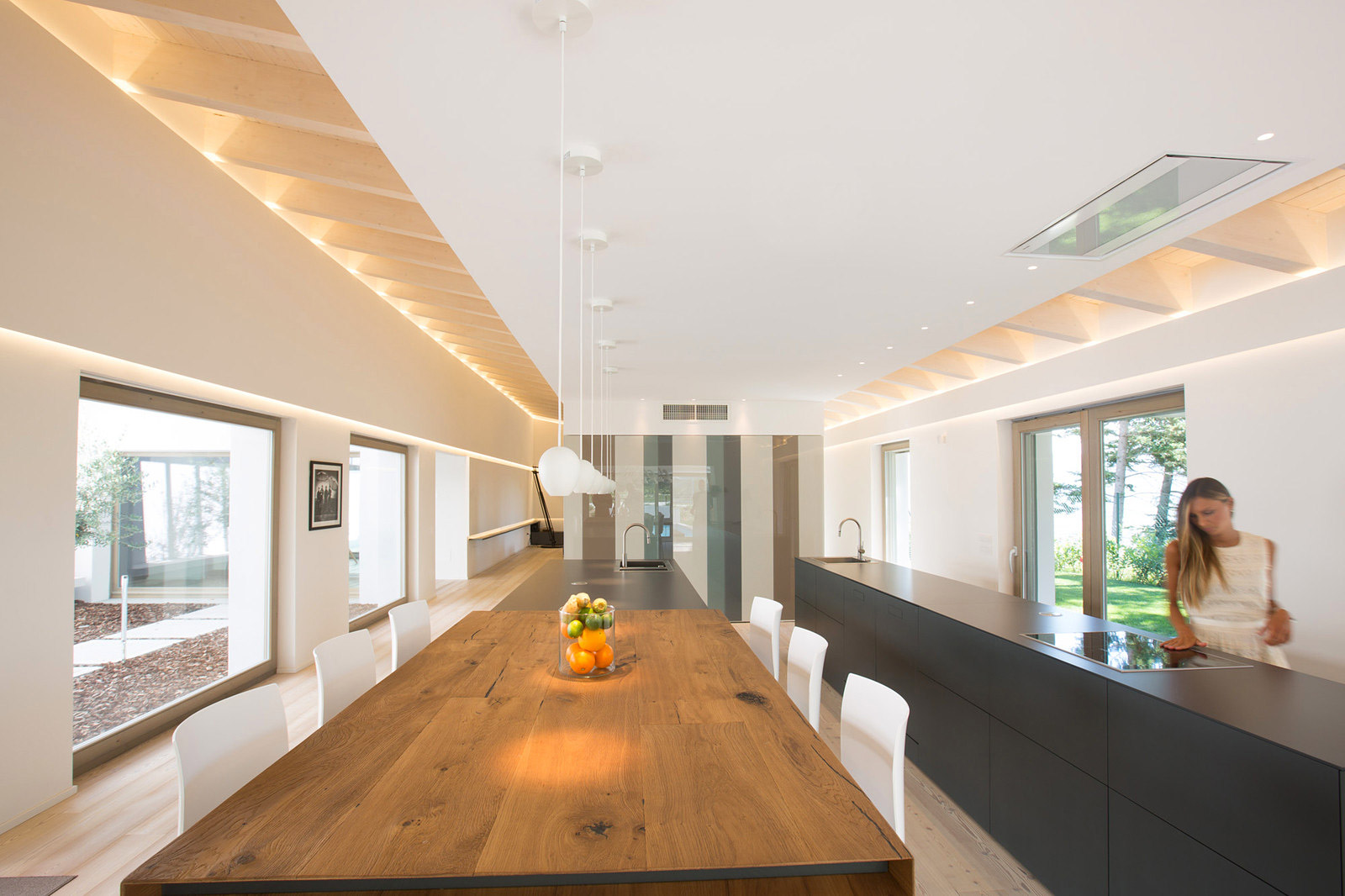 Minimalist Kitchen And Dining Area