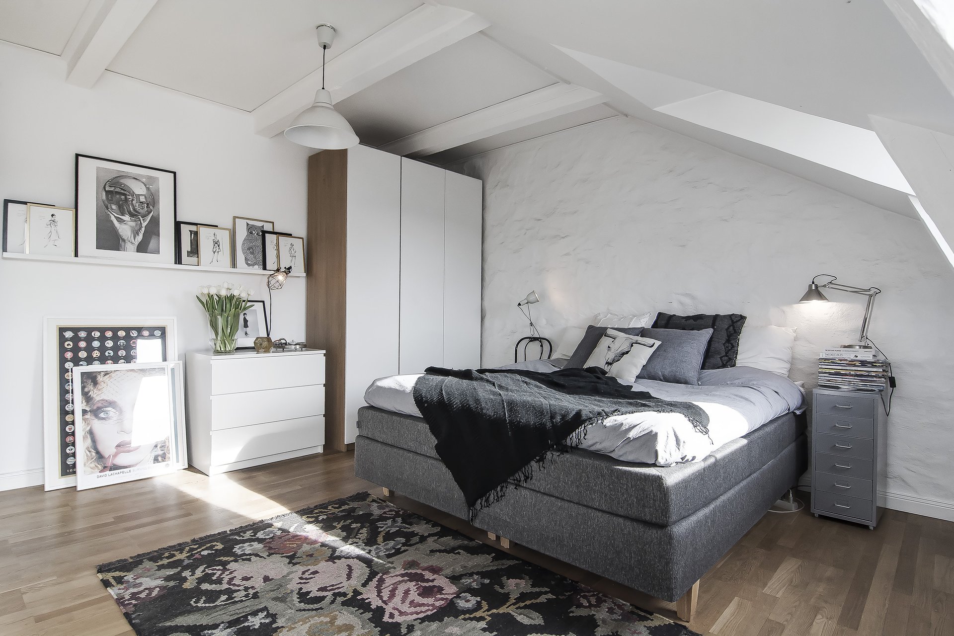 Black And White Apartment - Master Bedroom