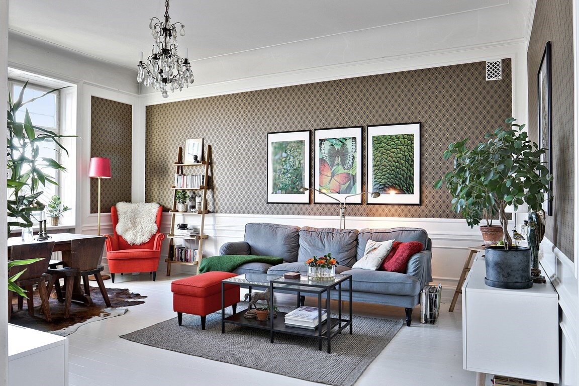 Eclectic Scandinavian Living Room
