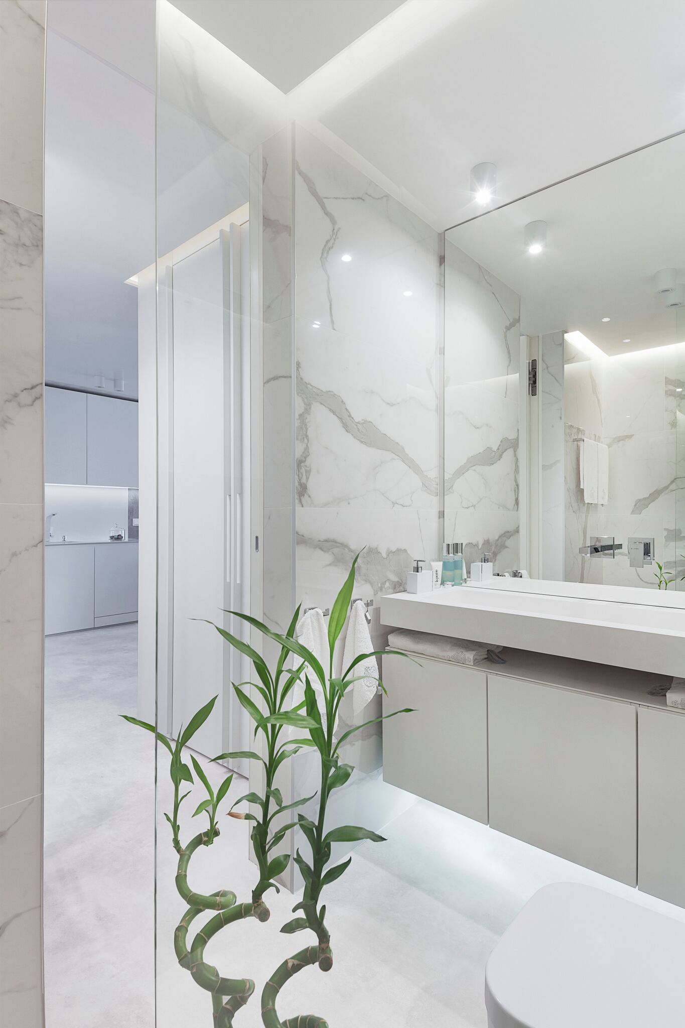 Minimalist Marble Bathroom