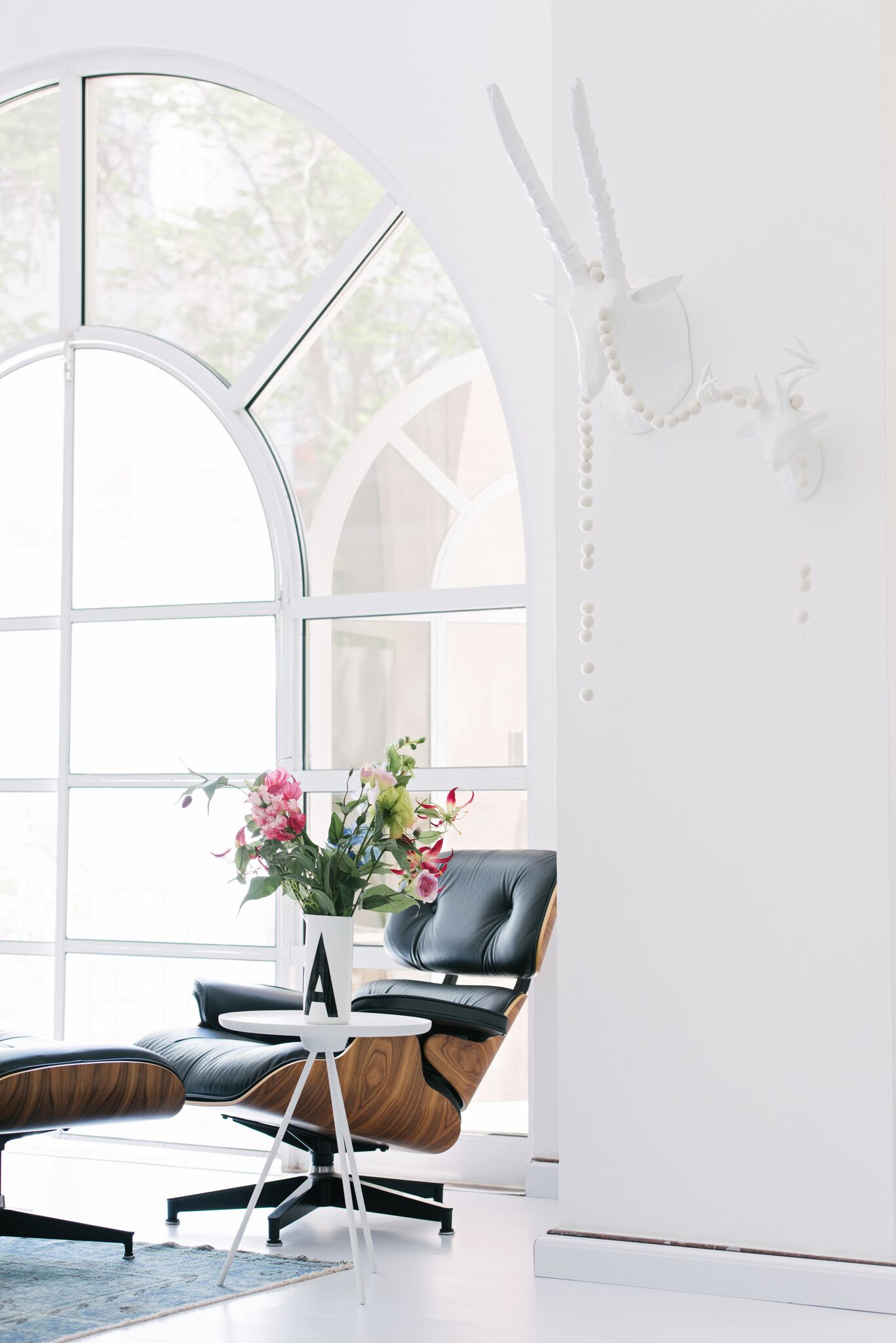 Leather Lounge Chair Next To A Window