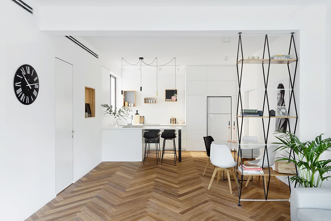 Urban Apartment Design-View To The Kitchen