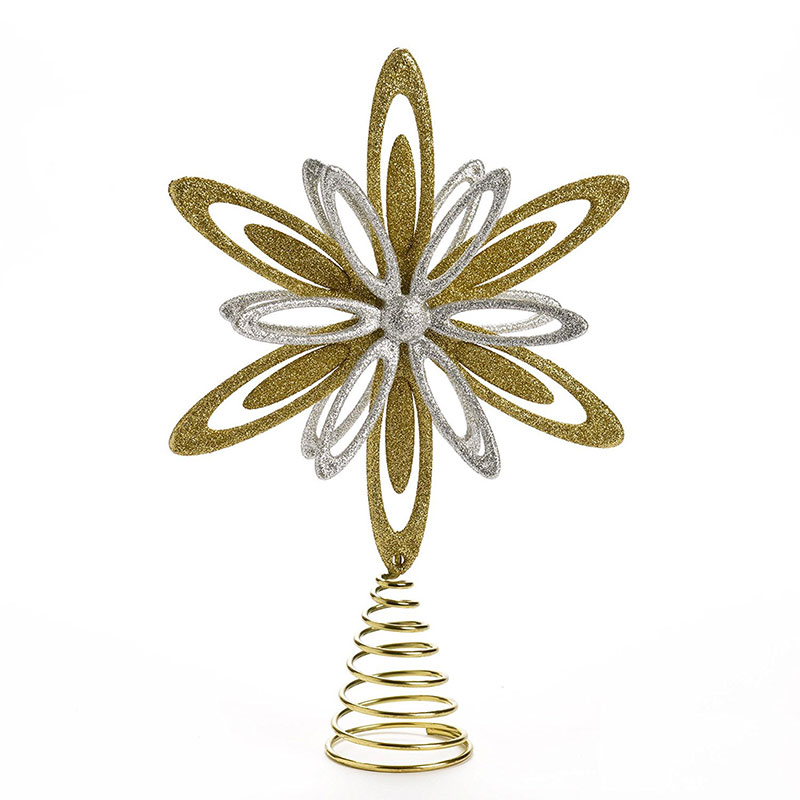 Snowflake Gold &Amp; Silver Tree Topper