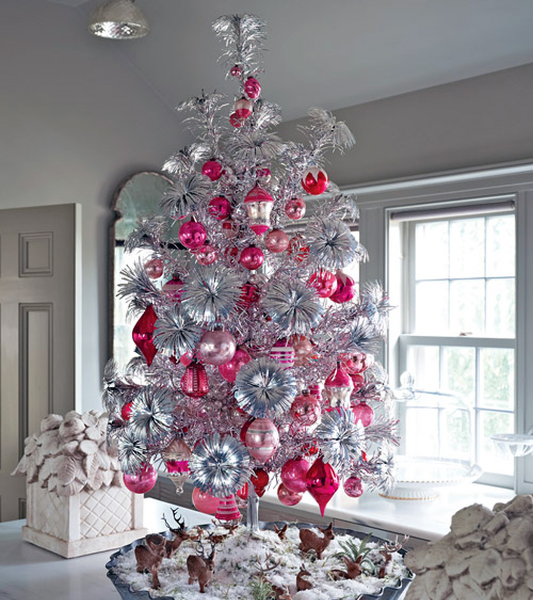 Pink And Silver Christmas Color Combination