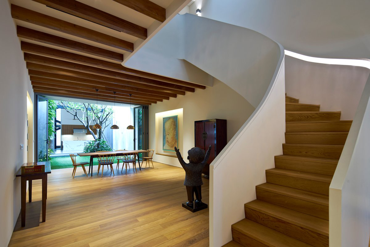 Winding Staircase In A Modern House