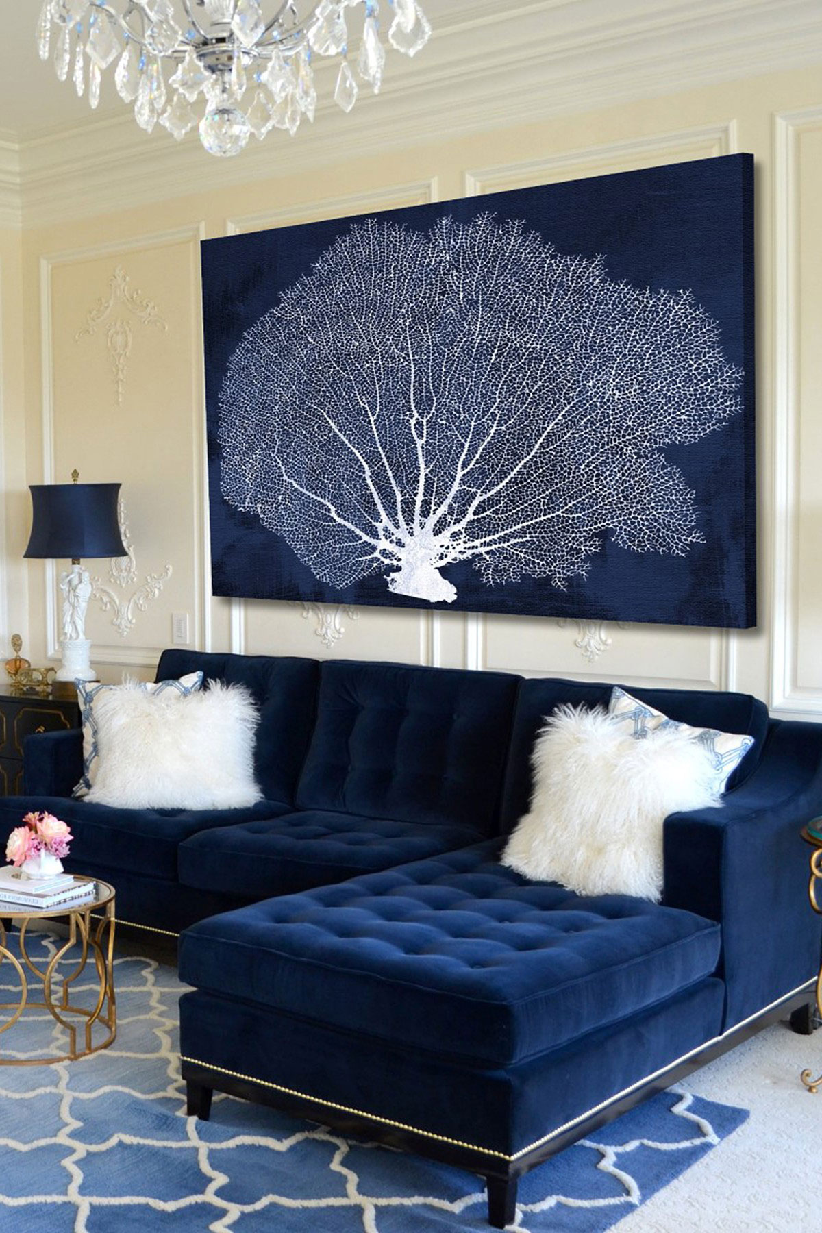 Navy Blue  Living  Room  Ideas  Adorable Home