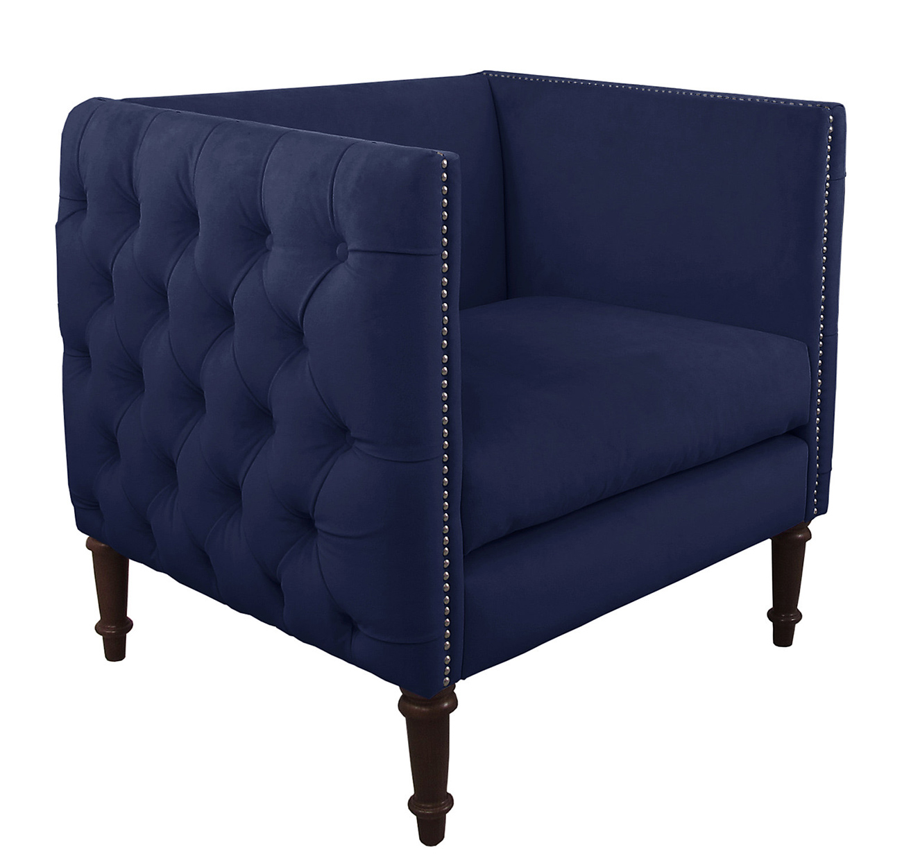 Navy Blue Velvet Chair