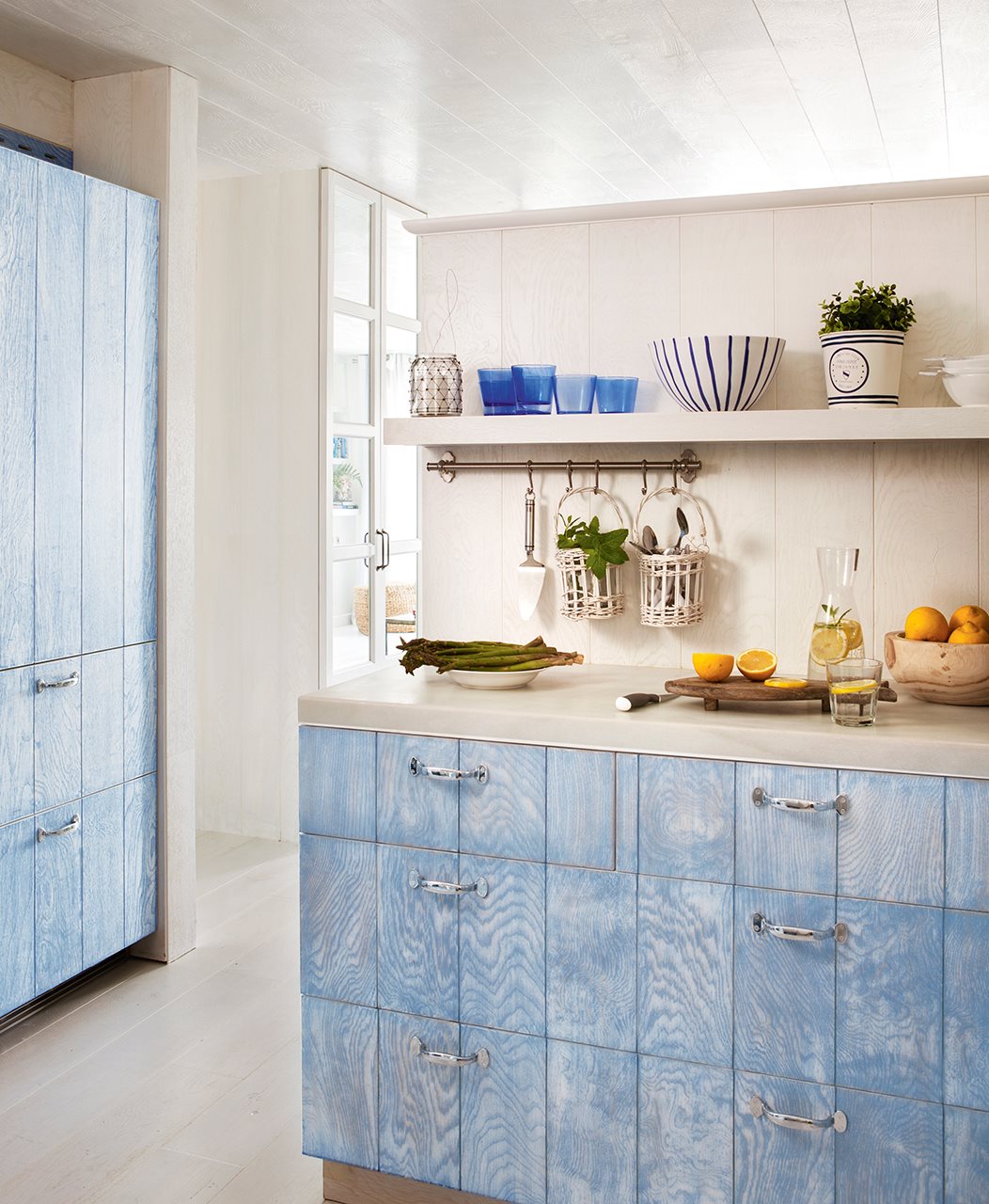 Blue Kitchen I A Coastal Home