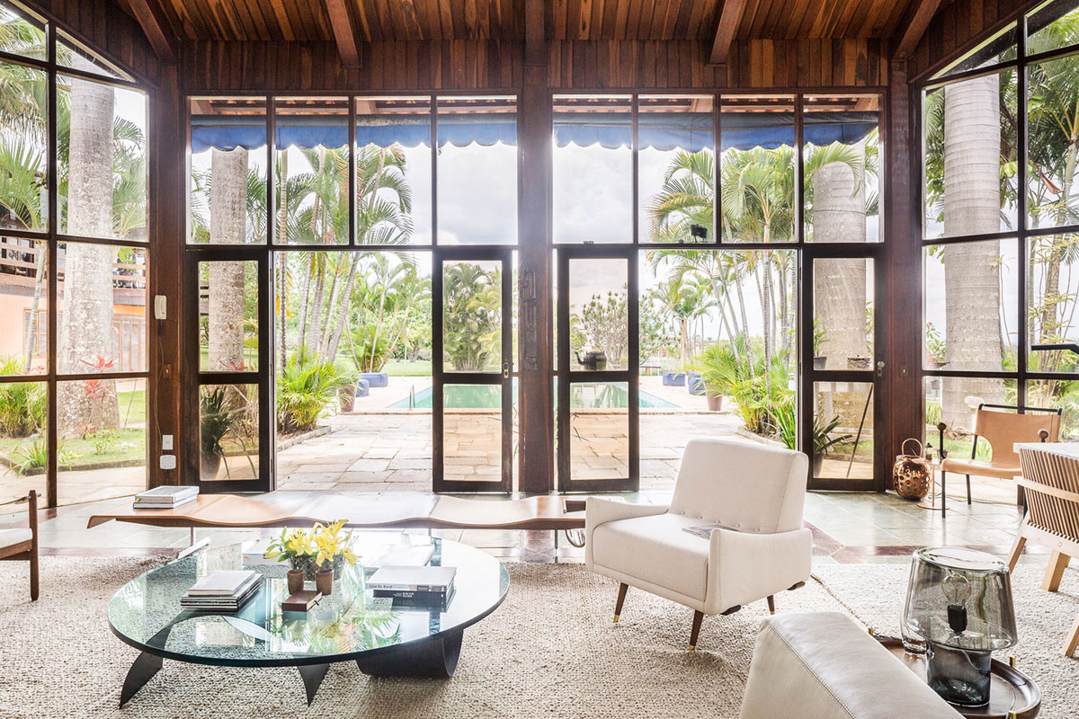 Glass Doors Opening To A Patio