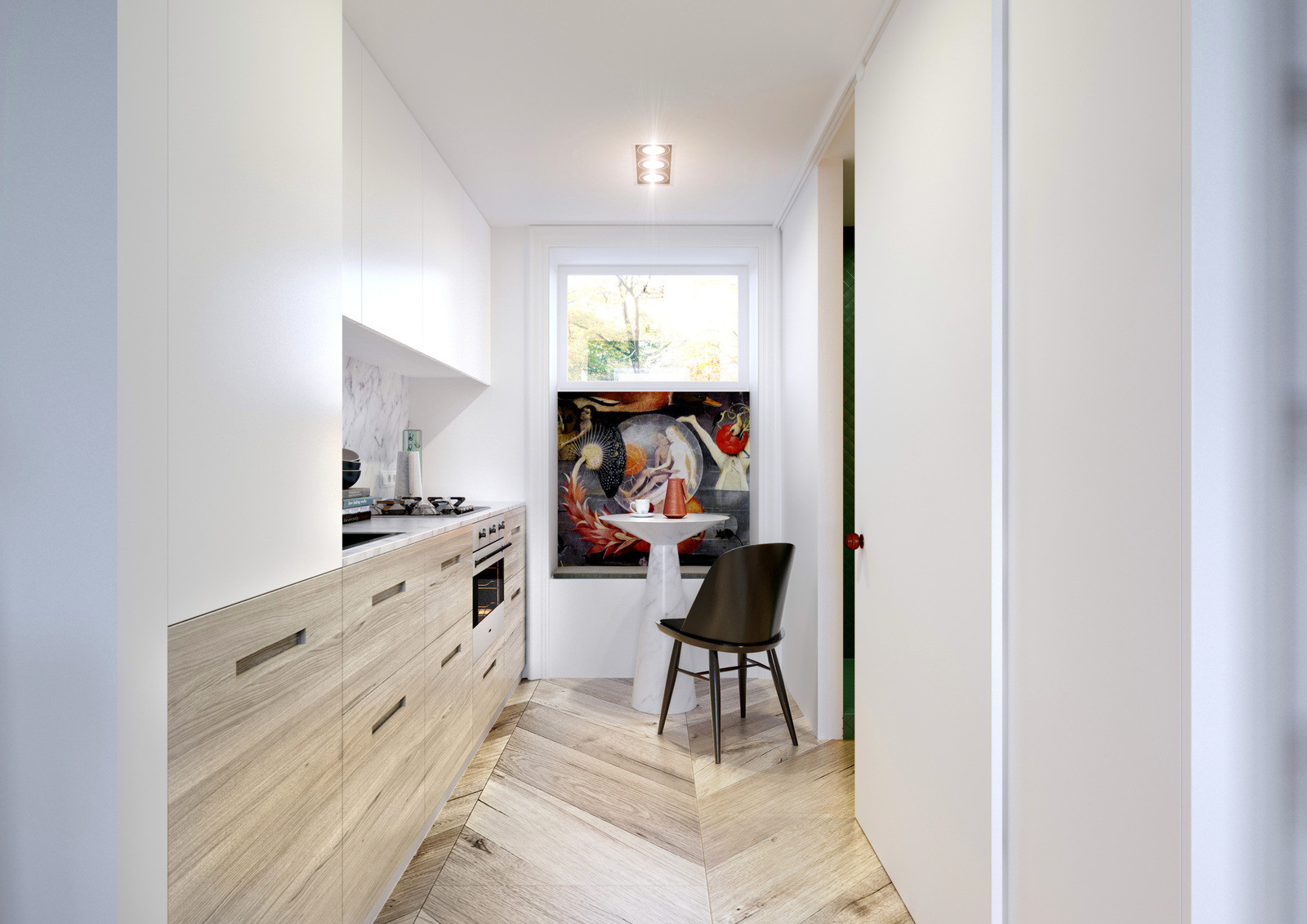 Modern White And Cream Kitchen