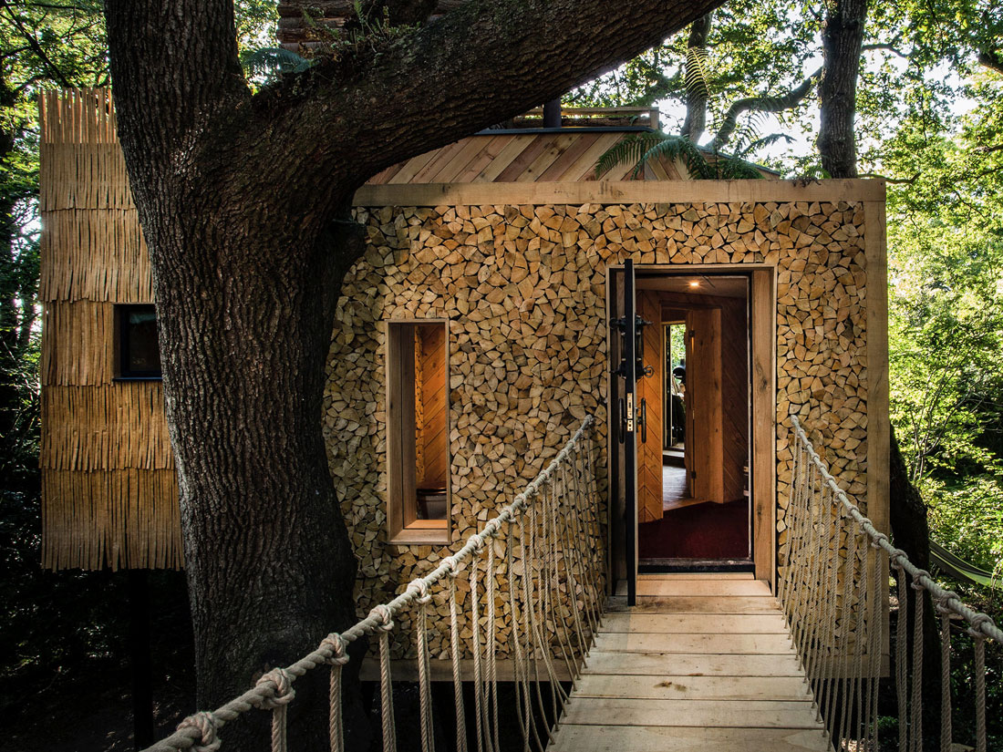 Rope Railings In A Tree House