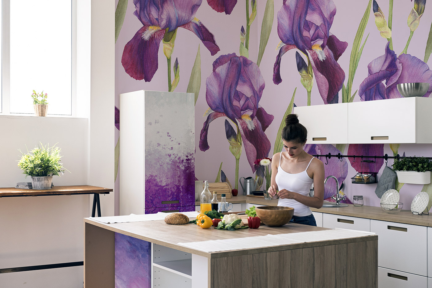 Floral Kitchen Wallpaper