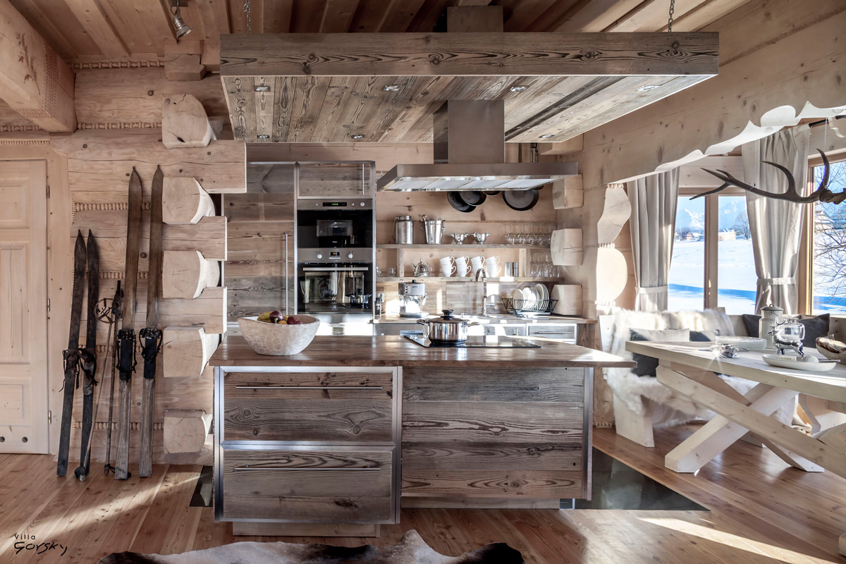 Kitchen In A Winter Chalet