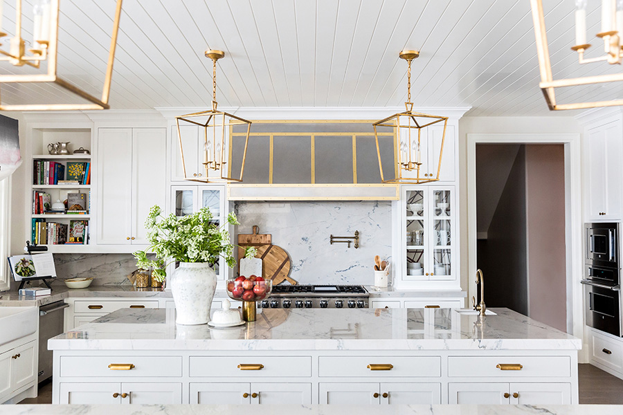 White And Brass Kitchen