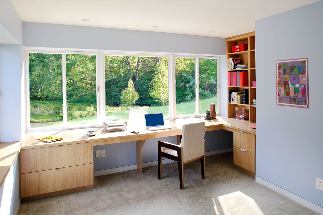 Home Office With Large Window