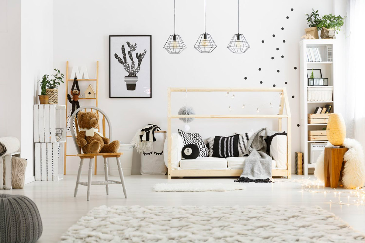 Kids Room In White