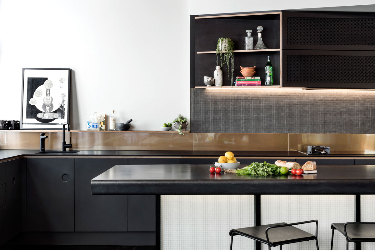 Modern Black And White Kitchen