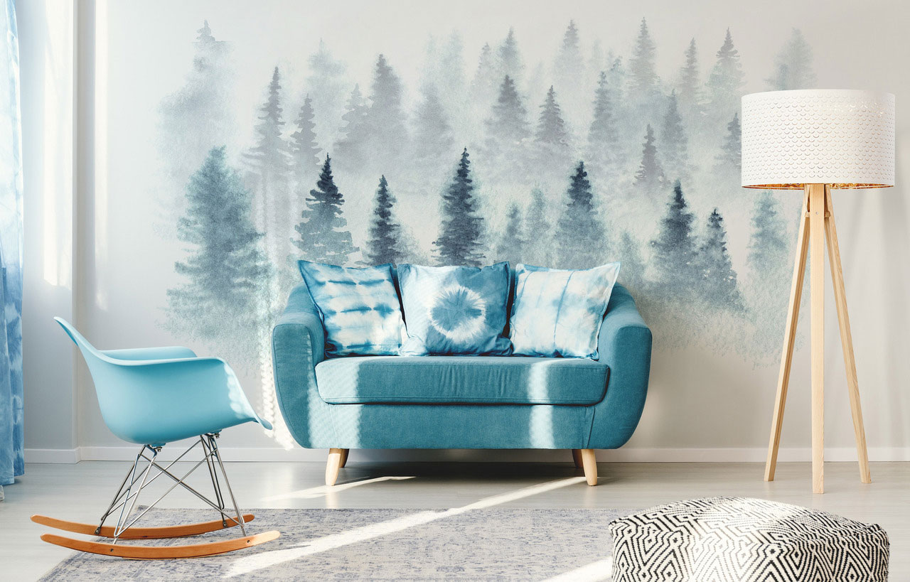 Blue Forest Wall Decal