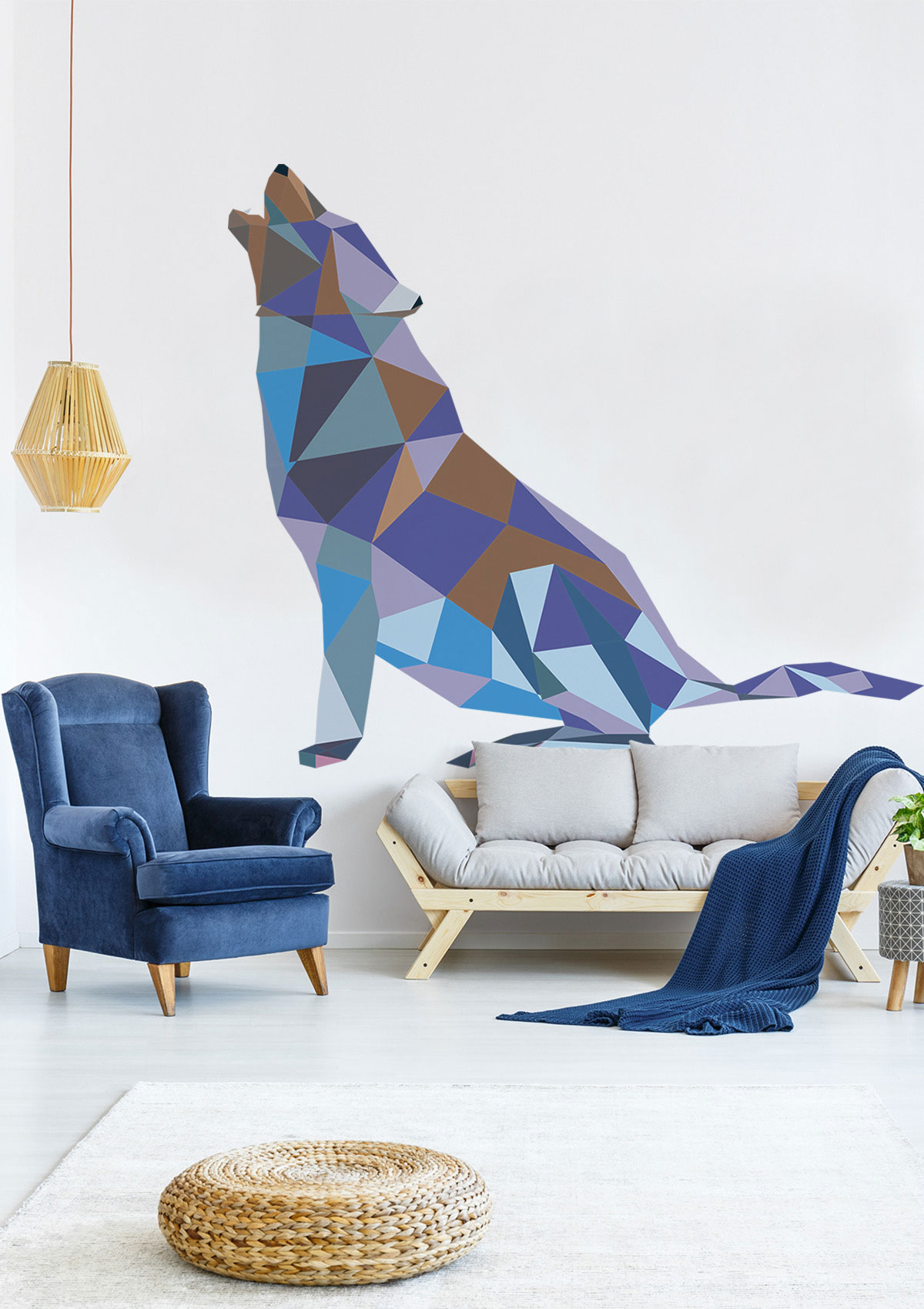 Geometrical Wolf Wall Sticker