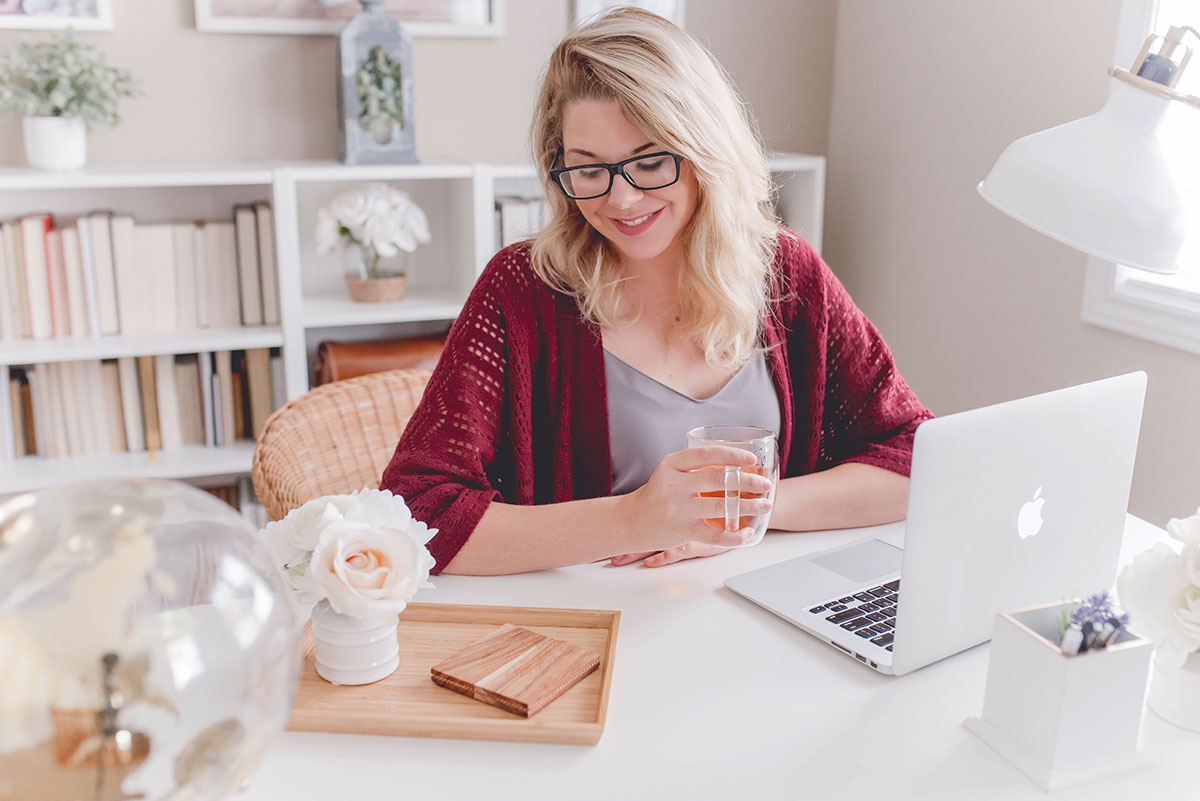 Woman In A Home Office