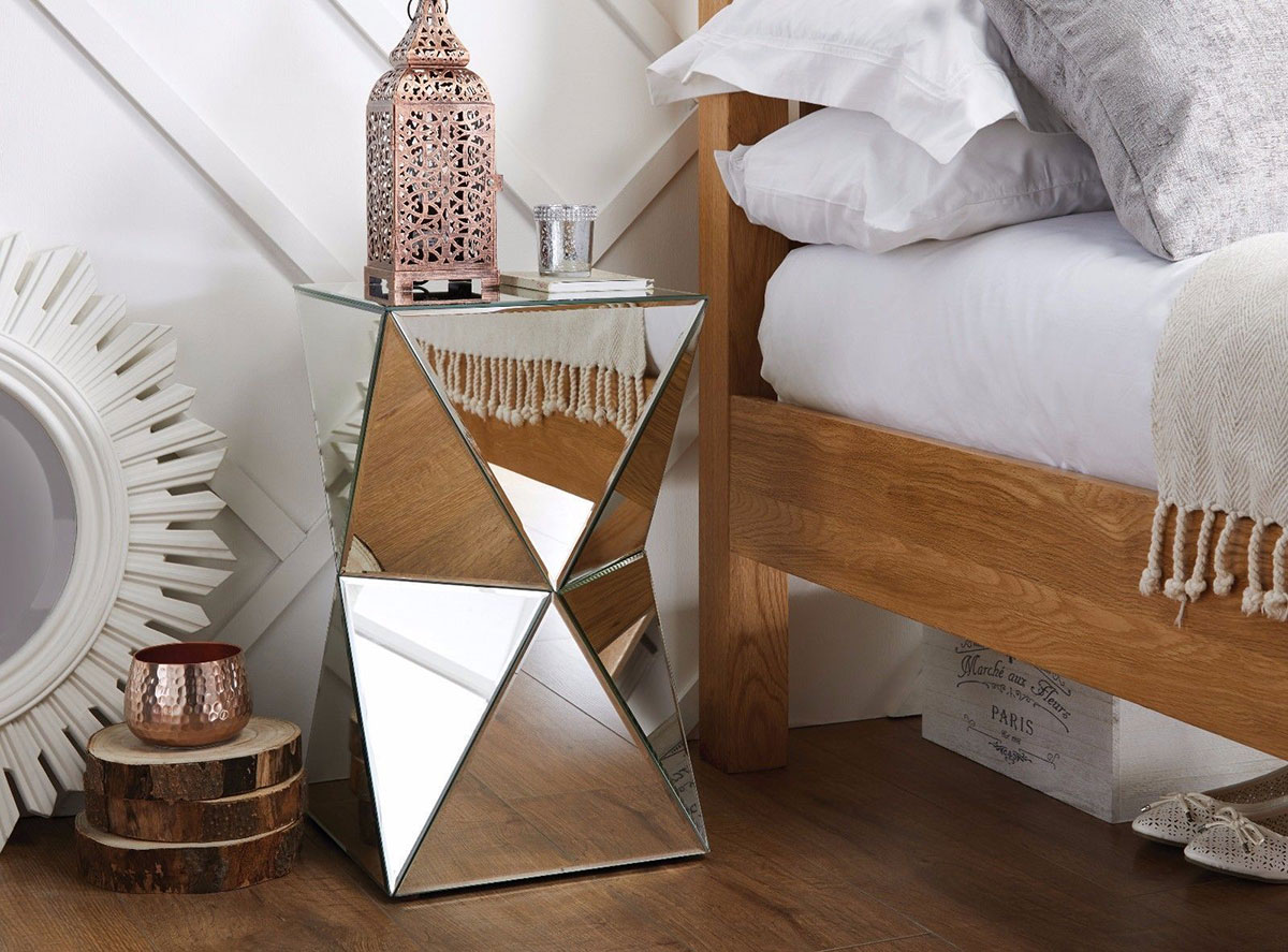 Mirror Bedside Table