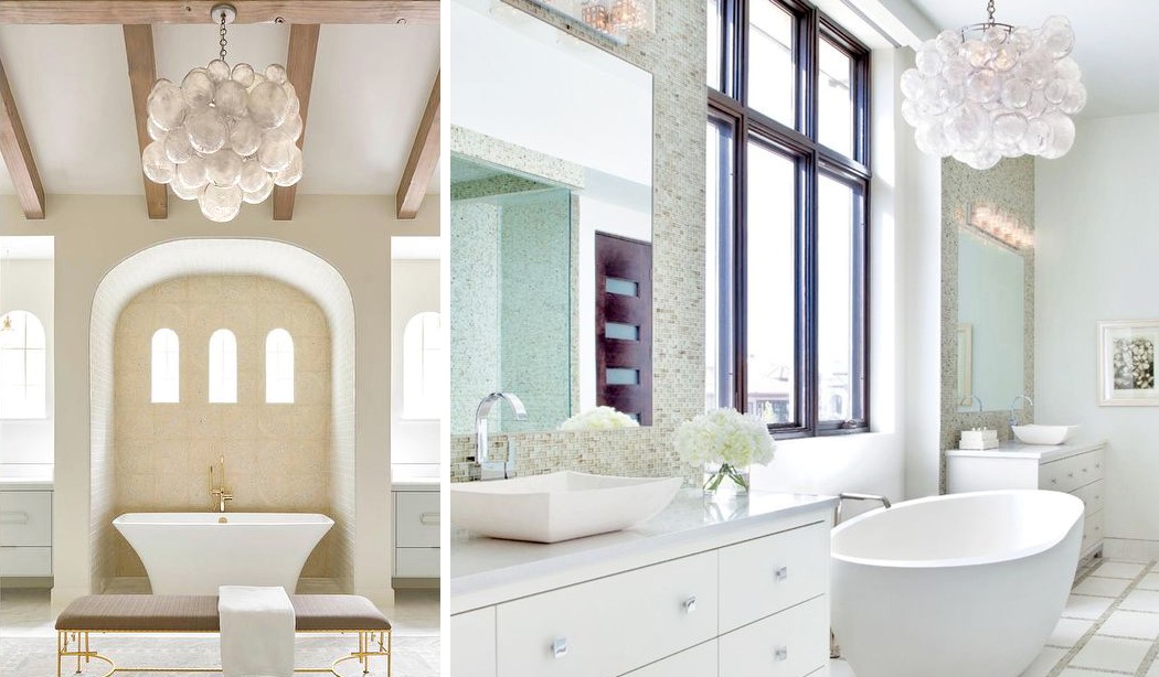 Top 3 Interior Design Tips To Create A Luxurious Bathroom: Bubble Chandelier