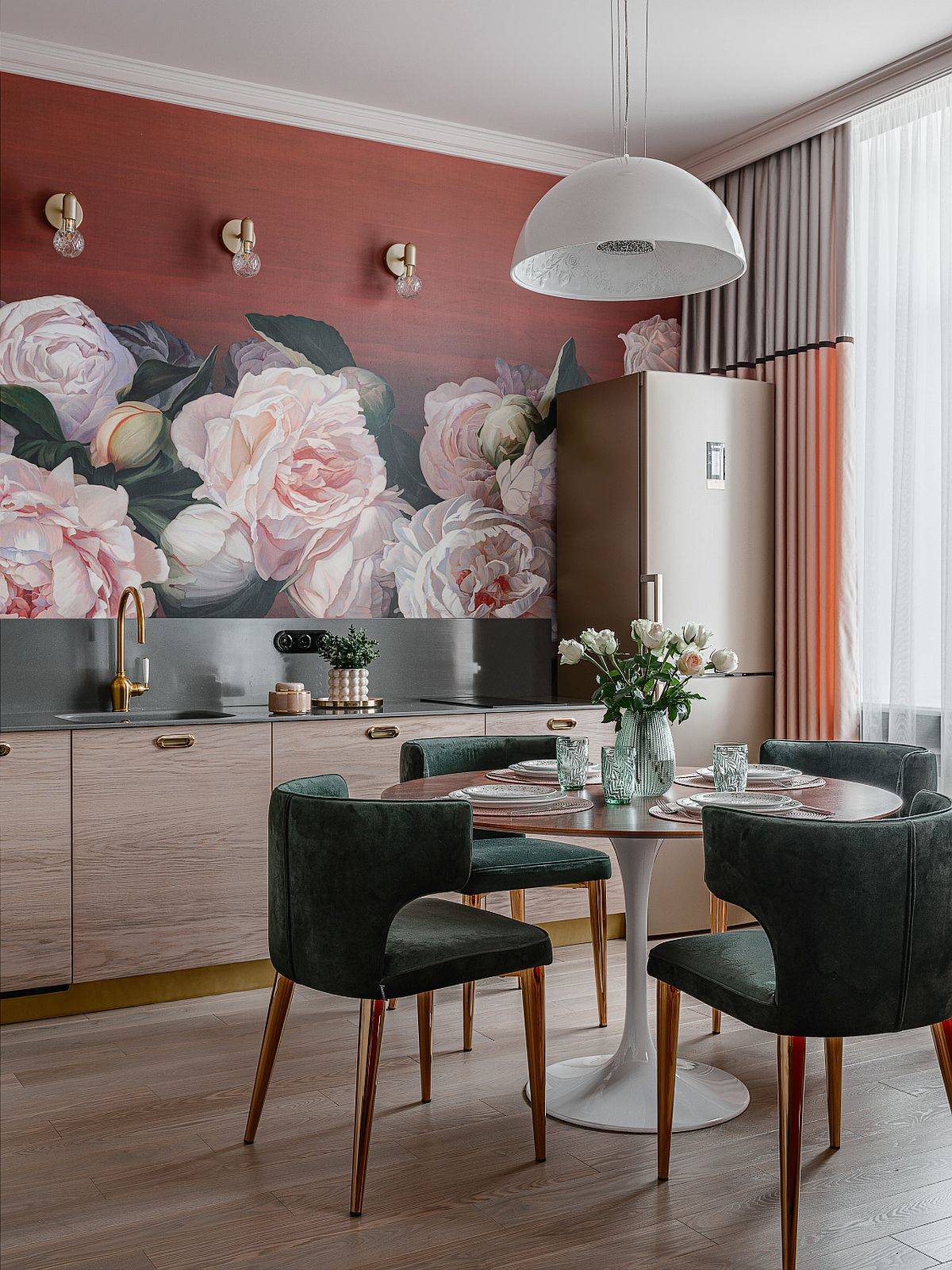 Stylish Kitchen And Dining Area