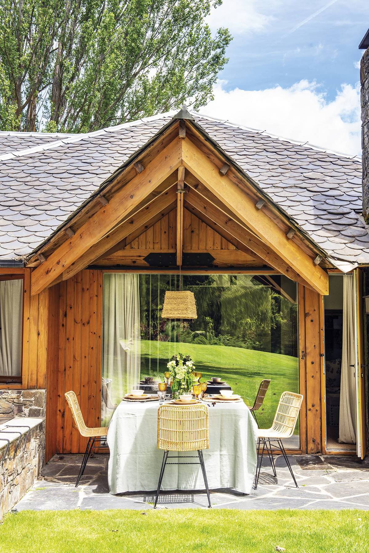 Outdoor Dining Area Of A Spanish Country House