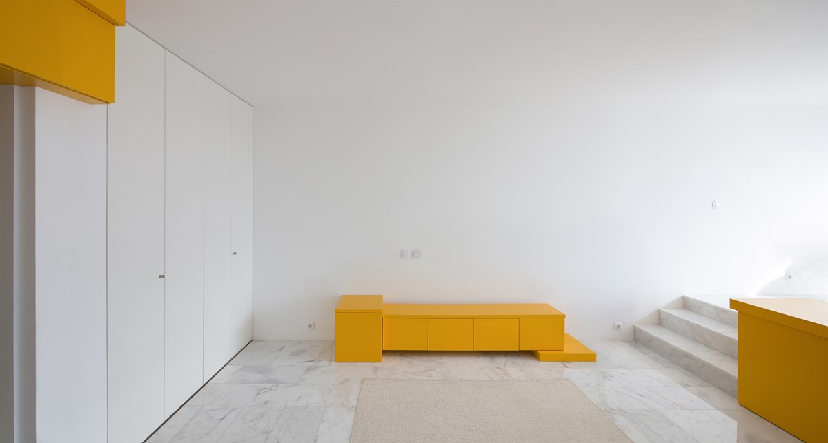 Minimal Studio In White And Yellow