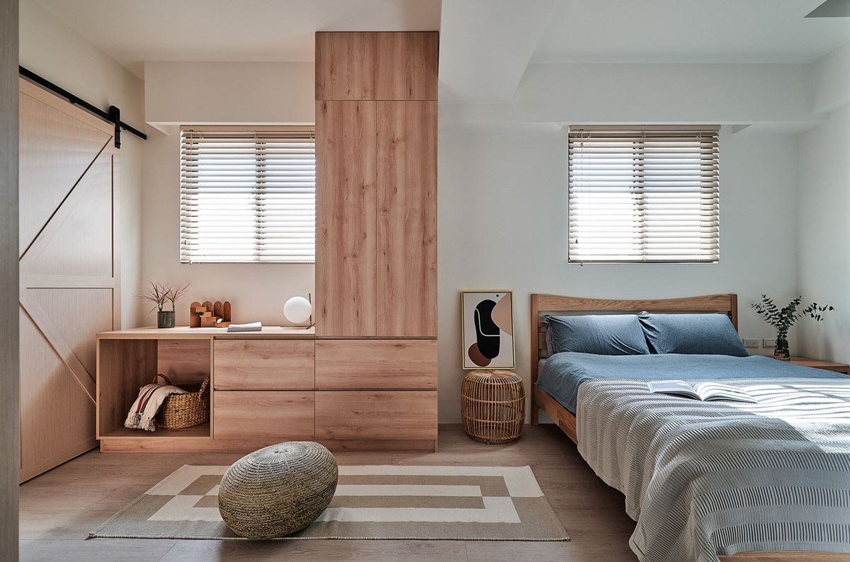 Modern Bedroom With Wooden Furniture